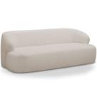Sofá 3 Lugares Curvo Orgânico Para Sala Living 180cm Barolo L06 Bouclê Bege - Lyam Decor