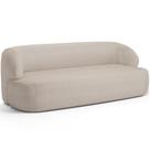 Sofá 3 Lugares Curvo Orgânico Para Sala Living 180cm Barolo L06 Linho Bege - Lyam Decor