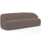 Sofá 3 Lugares Curvo Orgânico Para Sala Living 250cm Barolo L06 Veludo Marrom - Lyam Decor Sofá 3 Lugares Curvo Orgânico Para Sala Living 250cm Barolo L06 Veludo Marrom - Lyam Decor