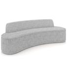 Sofá 3 Lugares Curvo Sala de Estar Living Cancún D02 Bouclê Cinza 210cm PB-02 - Lyam Decor Sofá 3 Lugares Curvo Sala de Estar Living Cancún D02 Bouclê Cinza 210cm PB-02 - Lyam Decor