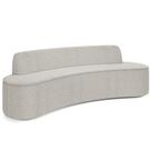 Sofá 3 Lugares Curvo Sala De Estar Living Cancún D02 Bouclê Creme 180 Cm B-54