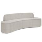 Sofá 3 Lugares Curvo Sala de Estar Living Cancún D02 Bouclê Creme 210 cm C-54 - Lyam Decor