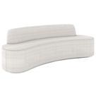 Sofá 3 Lugares Curvo Sala de Estar Living Cancún D02 Bouclê Cru 210cm A-445 - Lyam Decor Sofá 3 Lugares Curvo Sala de Estar Living Cancún D02 Bouclê Cru 210cm A-445 - Lyam Decor