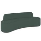 Sofá 3 Lugares Curvo Sala de Estar Living Cancún D02 Linho Verde Musgo 180 cm C-123 - Lyam Decor