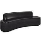 Sofá 3 Lugares Curvo Sala de Estar Living Cancún D02 material sintético Preto 180 cm B-159 - Lyam Decor Sofá 3 Lugares Curvo Sala de Estar Living Cancún D02 material sintético Preto 180 cm B-159 - Lyam Decor