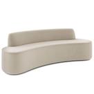 Sofá 3 Lugares Curvo Sala de Estar Living Cancún D02 Veludo Bege 180 cm D-309 - Lyam Decor Sofá 3 Lugares Curvo Sala de Estar Living Cancún D02 Veludo Bege 180 cm D-309 - Lyam Decor