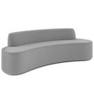 Sofá 3 Lugares Curvo Sala de Estar Living Cancún D02 Veludo Cinza 210 cm C-317 - Lyam Decor Sofá 3 Lugares Curvo Sala de Estar Living Cancún D02 Veludo Cinza 210 cm C-317 - Lyam Decor