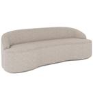 Sofá 3 Lugares Curvo Sala de Estar Living Lótus D02 Linho Bege 180 cm D-463 - Lyam Decor Sofá 3 Lugares Curvo Sala de Estar Living Lótus D02 Linho Bege 180 cm D-463 - Lyam Decor