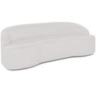 Sofá 3 Lugares Curvo Sala de Estar Living Lótus D02 material sintético Branco 180 cm C-12 - Lyam Sofá 3 Lugares Curvo Sala de Estar Living Lótus D02 material sintético Branco 180 cm C-12 - Lyam