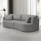 Sofá 3 Lugares Dakota Cinza Escuro 188 Cm