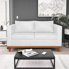 Sofá 3 Lugares Europa 180 cm Estilo Conforto e Elegância Suede Branco - Amarena Móveis Sofá 3 Lugares Europa 180 cm Estilo Conforto e Elegância Suede Branco - Amarena Móveis