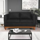 Sofá 3 Lugares Europa 180 cm Estilo Conforto e Elegância Suede Preto - Amarena Móveis Sofá 3 Lugares Europa 180 cm Estilo Conforto e Elegância Suede Preto - Amarena Móveis