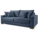 Sofá 3 Lugares Fixo Living Marrocos Suede Azul 2,0m MK