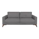 Sofá 3 Lugares Henry Veludo Cinza 190 cm Sofá 3 Lugares Henry Veludo Cinza 190 cm