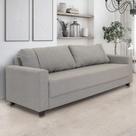 Sofá 3 Lugares Herval Clean Linho Cinza, 200 cm