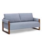 Sofá 3 Lugares Herval Wood Cinza, 191 cm