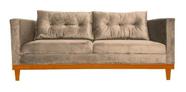 Sofá 3 Lugares Itália Suede Bege