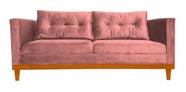Sofá 3 Lugares Itália Suede Rosa