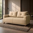 Sofá 3 Lugares Leona em Linho Bom Pastor