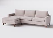 Sofá 3 Lugares Living Fixo Viena com Chaise 2,40m em Bouclé Sofá 3 Lugares Living Fixo Viena com Chaise 2,40m em Bouclé