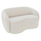 Sofá 3 Lugares Living Orgânico Sala de Estar 180cm Garbin K04 Bouclê Bege - Mpozenato