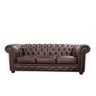 Sofá 3 Lugares Maísa 235cm Couro Capuccino - Sallar Home