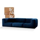 Sofá 3 lugares Modular Sofá na Caixa em Boucle com 3 Módulos 2,58m