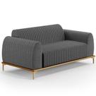 Sofá 3 Lugares Molino 210 Cm Pés D'ouro Cinza Escuro C-416 Sofá 3 Lugares Molino 210 Cm Pés D'ouro Cinza Escuro C-416
