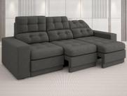 Sofá 3 Lugares Net Jobim Assento Retrátil e Reclinável Cinza 2,05m (L) Sofá 3 Lugares Net Jobim Assento Retrátil e Reclinável Cinza 2,05m (L)