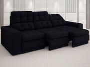 Sofá 3 Lugares Net Jobim Assento Retrátil e Reclinável Preto 2,05m (L) Sofá 3 Lugares Net Jobim Assento Retrátil e Reclinável Preto 2,05m (L)