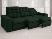 Sofá 3 Lugares Net Jobim Assento Retrátil e Reclinável Verde 2,05m (L) Sofá 3 Lugares Net Jobim Assento Retrátil e Reclinável Verde 2,05m (L)