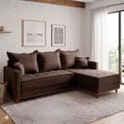 Sofá 3 Lugares Onix com Chaise Lado Direito 230cm em Veludo Sofá 3 Lugares Onix com Chaise Lado Direito 230cm em Veludo