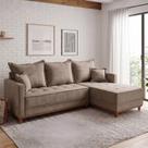 Sofá 3 Lugares Onix com Chaise Lado Direito 230cm em Veludo Sofá 3 Lugares Onix com Chaise Lado Direito 230cm em Veludo
