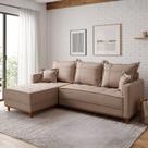 Sofá 3 Lugares Onix com Chaise Lado Esquerdo 230cm em Linho Bege