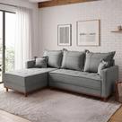 Sofá 3 Lugares Onix com Chaise Lado Esquerdo 230cm em Linho Cinza