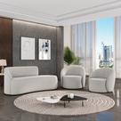 Sofá 3 Lugares Orgânico 180cm Morgan e 2 Poltronas Lua Veludo D03 - D'Rossi