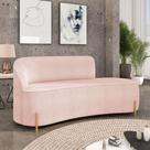 Sofá 3 Lugares Orgânico 180cm Pé Dourado Morgan Bouclê Rosê Sofá 3 Lugares Orgânico 180cm Pé Dourado Morgan Bouclê Rosê