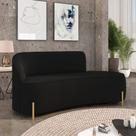 Sofá 3 Lugares Orgânico 180cm Pé Dourado Morgan Suede D03 - D Rossi