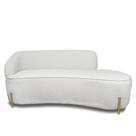 Sofá 3 Lugares Orgânico 180cm Pé Ferro Dou Morgan Bouclê L01 - D'rossi Cor Cinza Sofá 3 Lugares Orgânico 180cm Pé Ferro Dou Morgan Bouclê L01 - D'rossi Cor Cinza