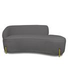Sofá 3 Lugares Orgânico 180cm Pé Ferro Dou Morgan Bouclê L01 - D'rossi Cor Grafite Sofá 3 Lugares Orgânico 180cm Pé Ferro Dou Morgan Bouclê L01 - D'rossi Cor Grafite