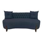 Sofá 3 Lugares Orgânico Curvo Tókio 180cm Couro Azul Marinho Sofá 3 Lugares Orgânico Curvo Tókio 180cm Couro Azul Marinho