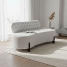 Sofá 3 Lugares Orgânico Curvo Tókio 180cm Couro Branco Sofá 3 Lugares Orgânico Curvo Tókio 180cm Couro Branco