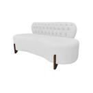 Sofá 3 Lugares Orgânico Curvo Tókio 180cm Couro Branco