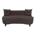 Sofá 3 Lugares Orgânico Curvo Tókio 180cm Couro Marrom