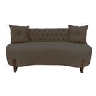 Sofá 3 Lugares Orgânico Curvo Tókio 180cm Veludo Marrom Sofá 3 Lugares Orgânico Curvo Tókio 180cm Veludo Marrom
