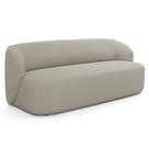 Sofá 3 Lugares Orgânico Para Sala De Estar Living 205cm Heidy F04 Linho Bege - Lyam Decor
