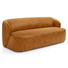 Sofá 3 Lugares Orgânico Para Sala de Estar Living 205cm Heidy F04 material sintético Whisky - Lyam Decor