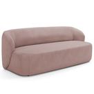 Sofá 3 Lugares Orgânico Para Sala de Estar Living 205cm Heidy F04 Veludo Rosê - Lyam Decor