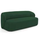 Sofá 3 Lugares Orgânico Para Sala De Estar Living 205cm Heidy F04 Veludo Verde - Lyam Decor