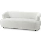 Sofá 3 Lugares Orgânico Para Sala Living 198cm Florea M05 Bouclê Bege Claro - Lyam Decor